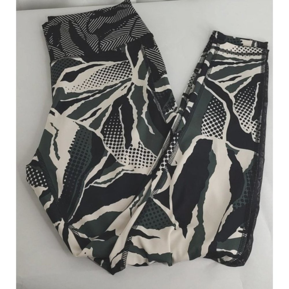 Adidas Leggings M High Rise 7/8 Believe This Green Black Mesh - Picture 6 of 15